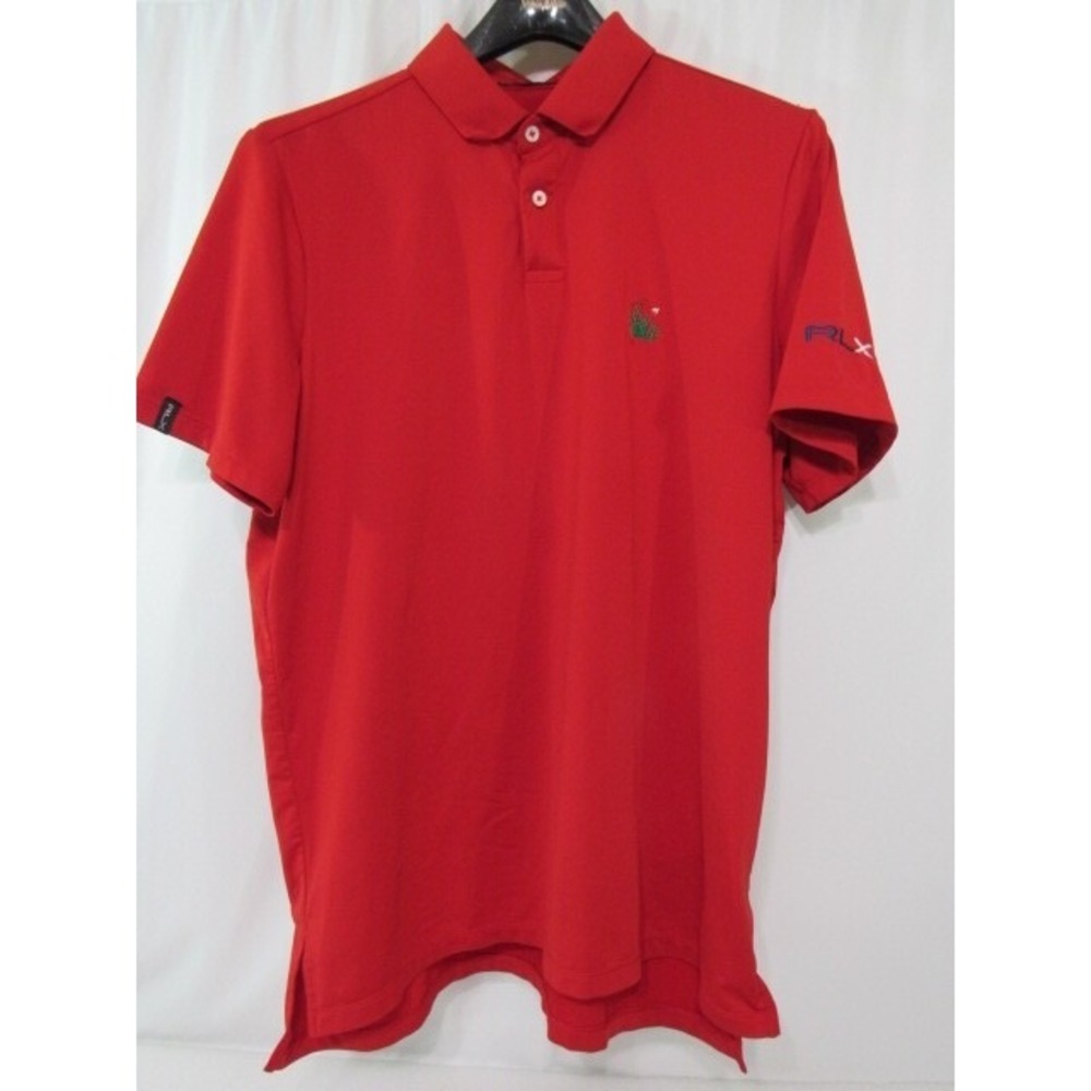 RLX Ralph Lauren Red Sz L Performance Polyester‎ Polo Golf Shirt